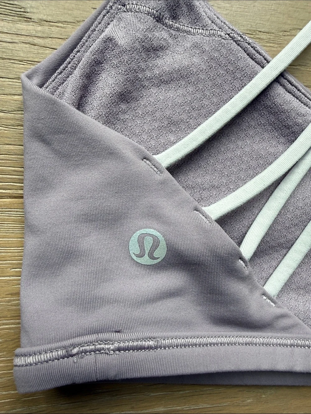 lululemon athletica Mauve  Sports Bra with Cream Strappy Back